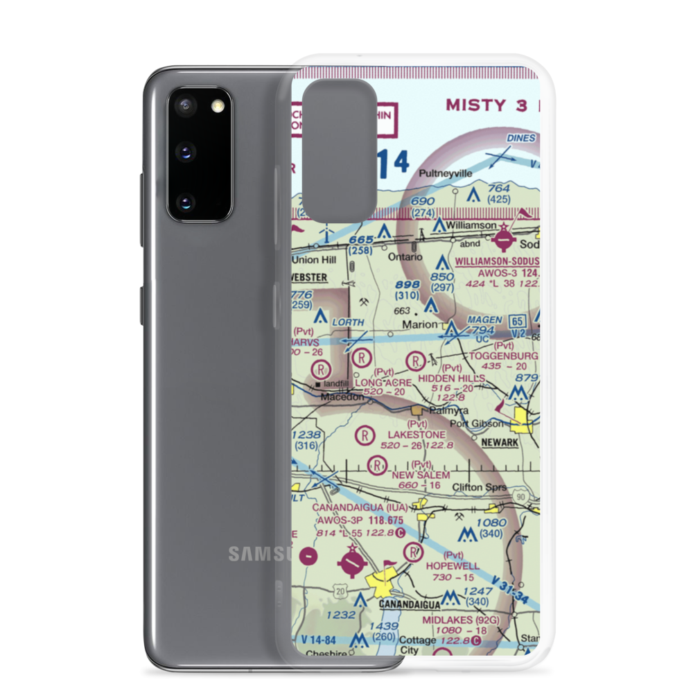Hidden Hills Ranch Airport (NY33) VFR Sectional Samsung Case Samsung Galaxy S20 model shown