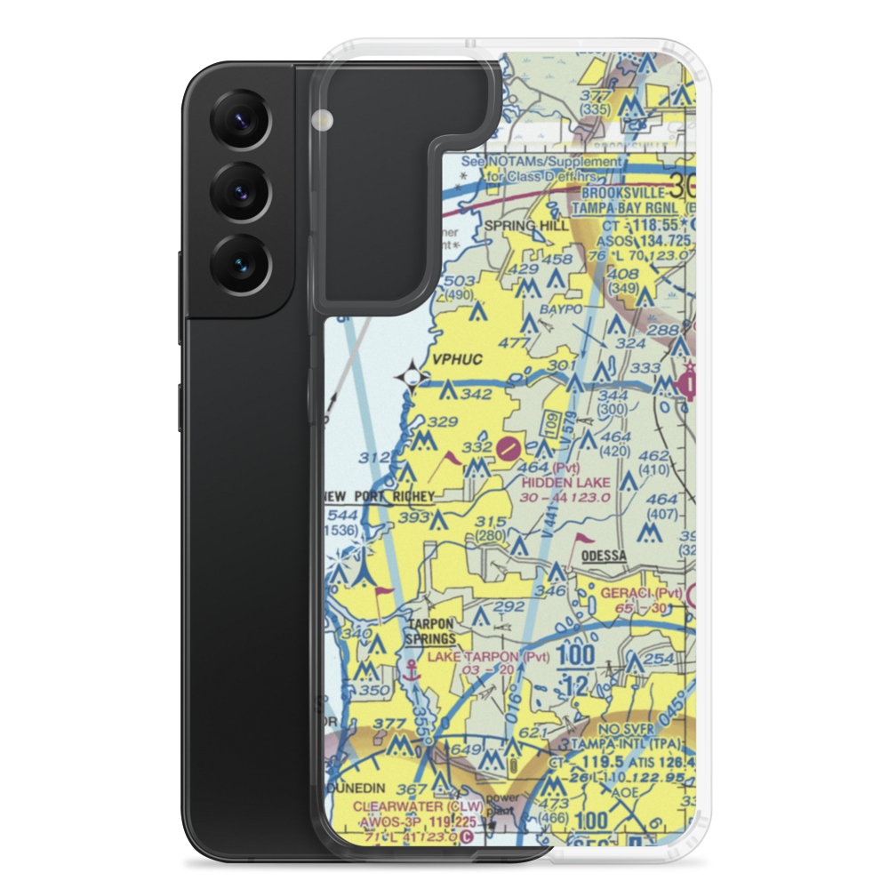 Hidden Lake Airport (FA40) VFR Sectional Samsung Case Samsung Galaxy S22 Plus model shown