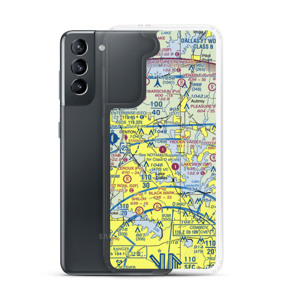 Hidden Valley Airpark (5TX0) VFR Sectional Samsung Case Samsung Galaxy S21 model shown