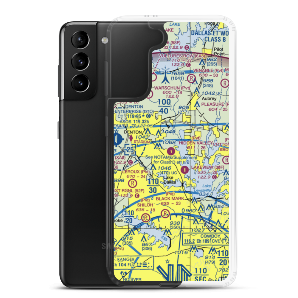 Hidden Valley Airpark (5TX0) VFR Sectional Samsung Case Samsung Galaxy S21 Plus model shown