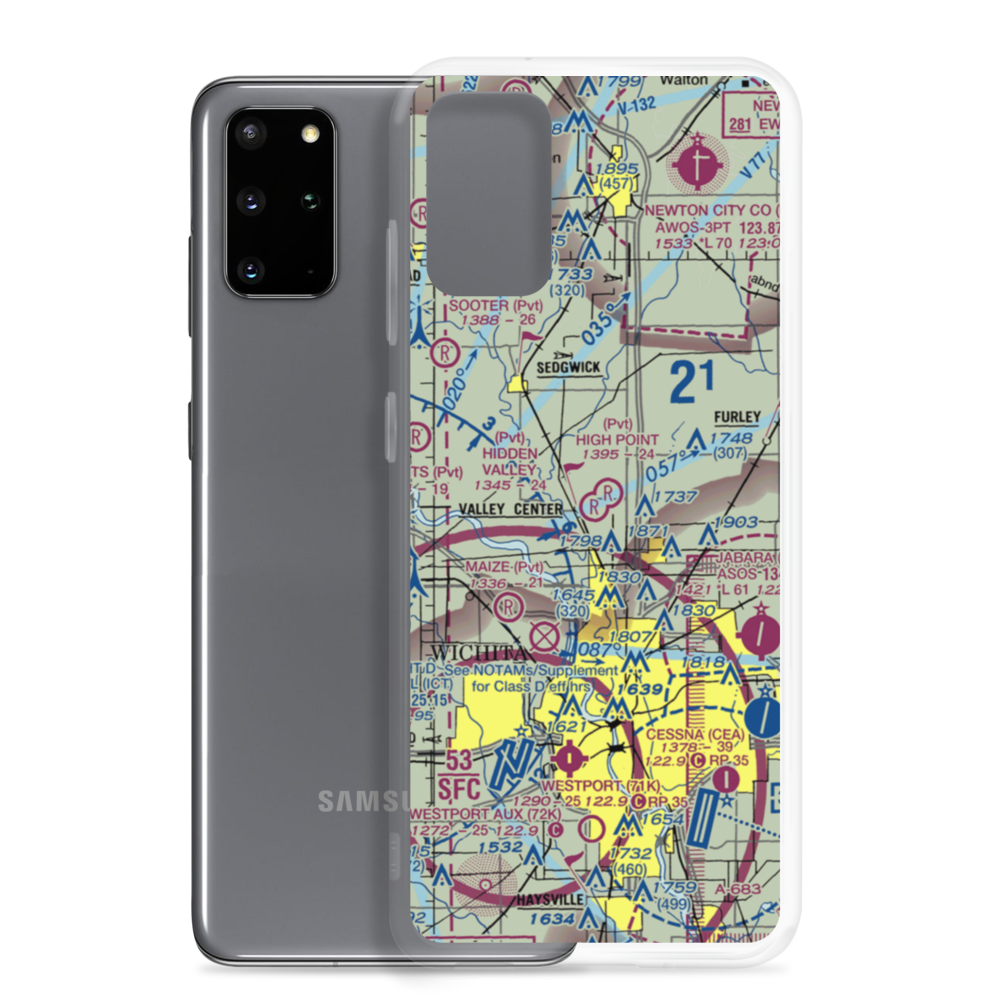 Hidden Valley Airport (46KS) VFR Sectional Samsung Case Samsung Galaxy S20 Plus model shown