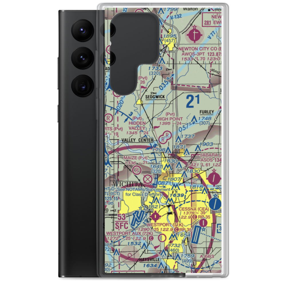 Hidden Valley Airport (46KS) VFR Sectional Samsung Case Samsung Galaxy S22 Ultra model shown