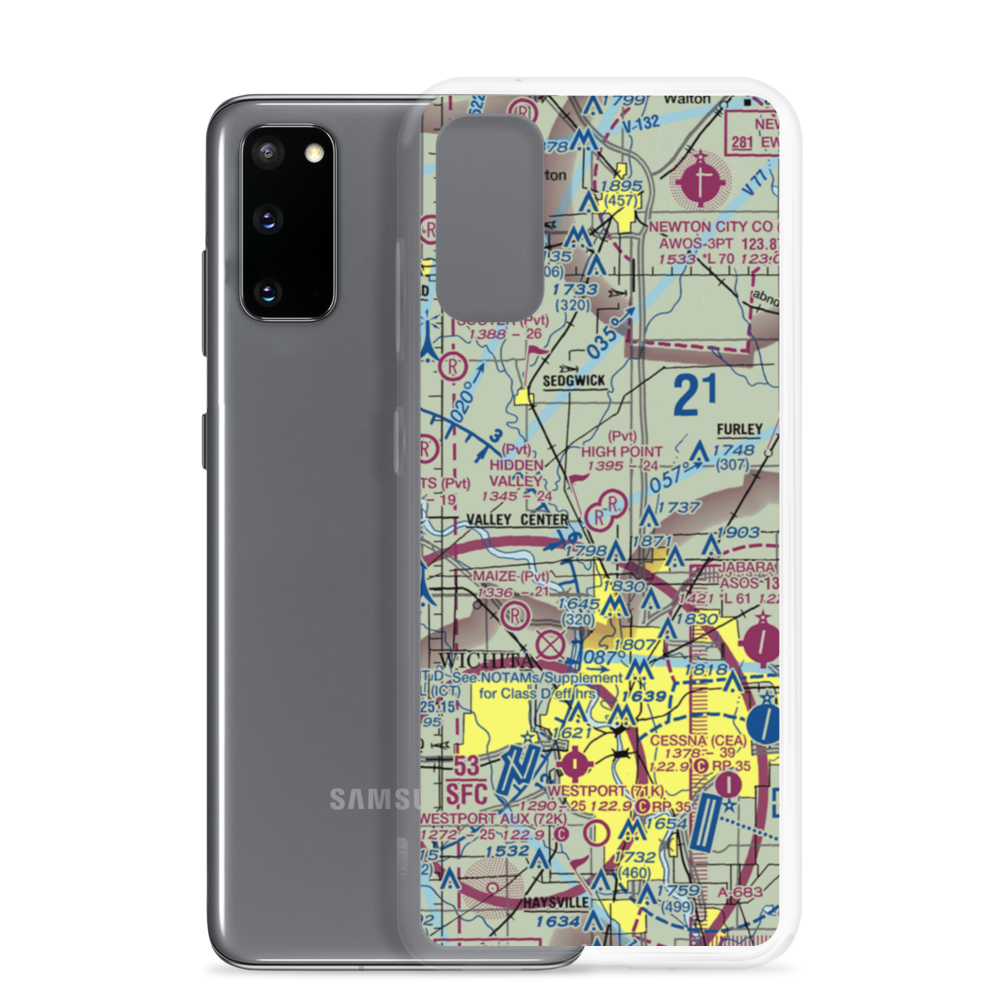 Hidden Valley Airport (46KS) VFR Sectional Samsung Case Samsung Galaxy S20 model shown