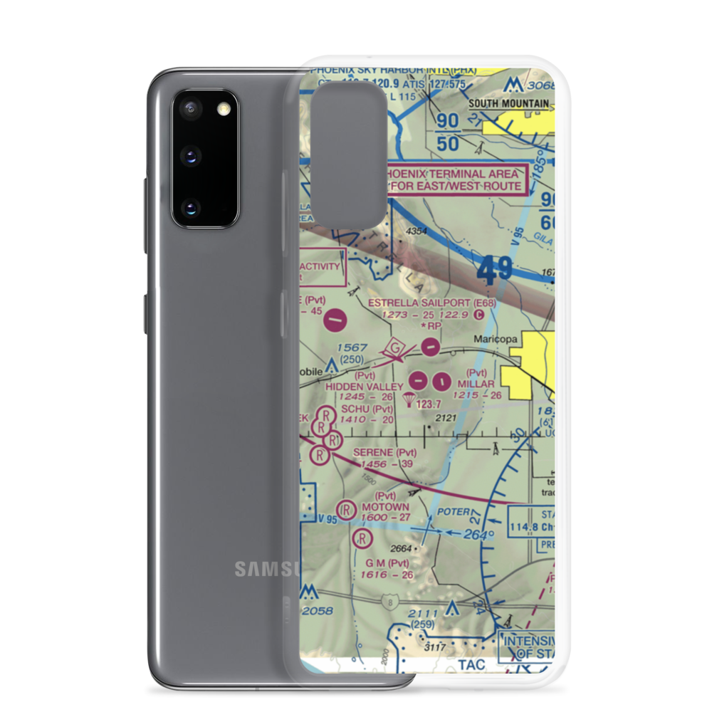 Hidden Valley Airport (AZ43) VFR Sectional Samsung Case Samsung Galaxy S20 model shown