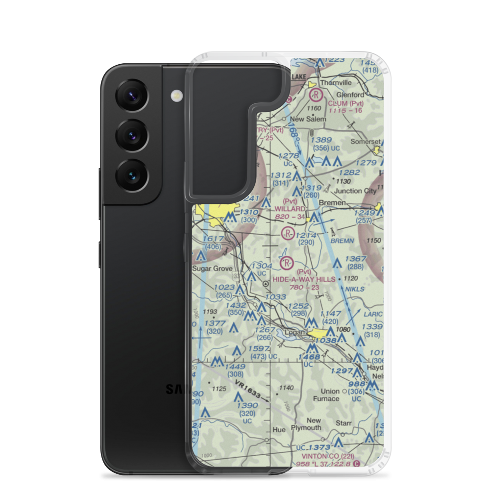 Hide-A-Way Hills Resort Airport (11OA) VFR Sectional Samsung Case Samsung Galaxy S22 model shown