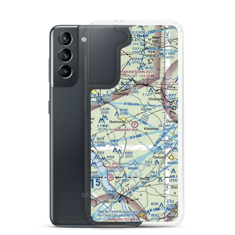 Hideaway Ultralightport (14PS) VFR Sectional Samsung Case Samsung Galaxy S21 model shown