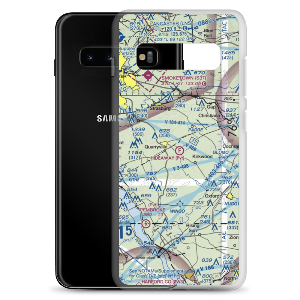 Hideaway Ultralightport (14PS) VFR Sectional Samsung Case Samsung Galaxy S10+ model shown