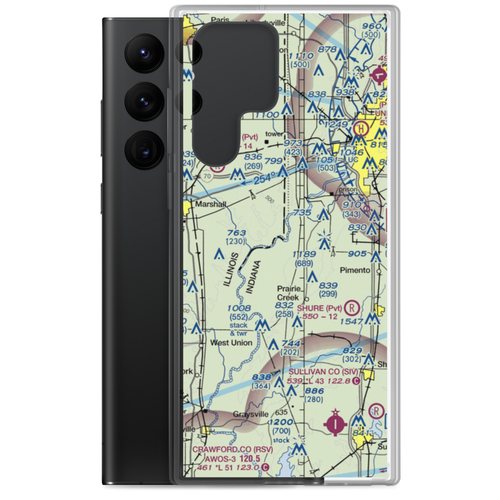 Higginbotham Field (52IN) VFR Sectional Samsung Case Samsung Galaxy S22 Ultra model shown