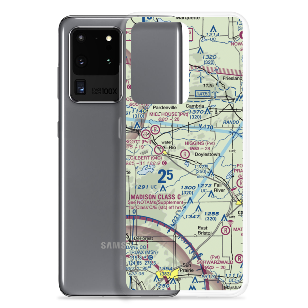 Higgins Airport (7WI2) VFR Sectional Samsung Case Samsung Galaxy S20 Ultra model shown