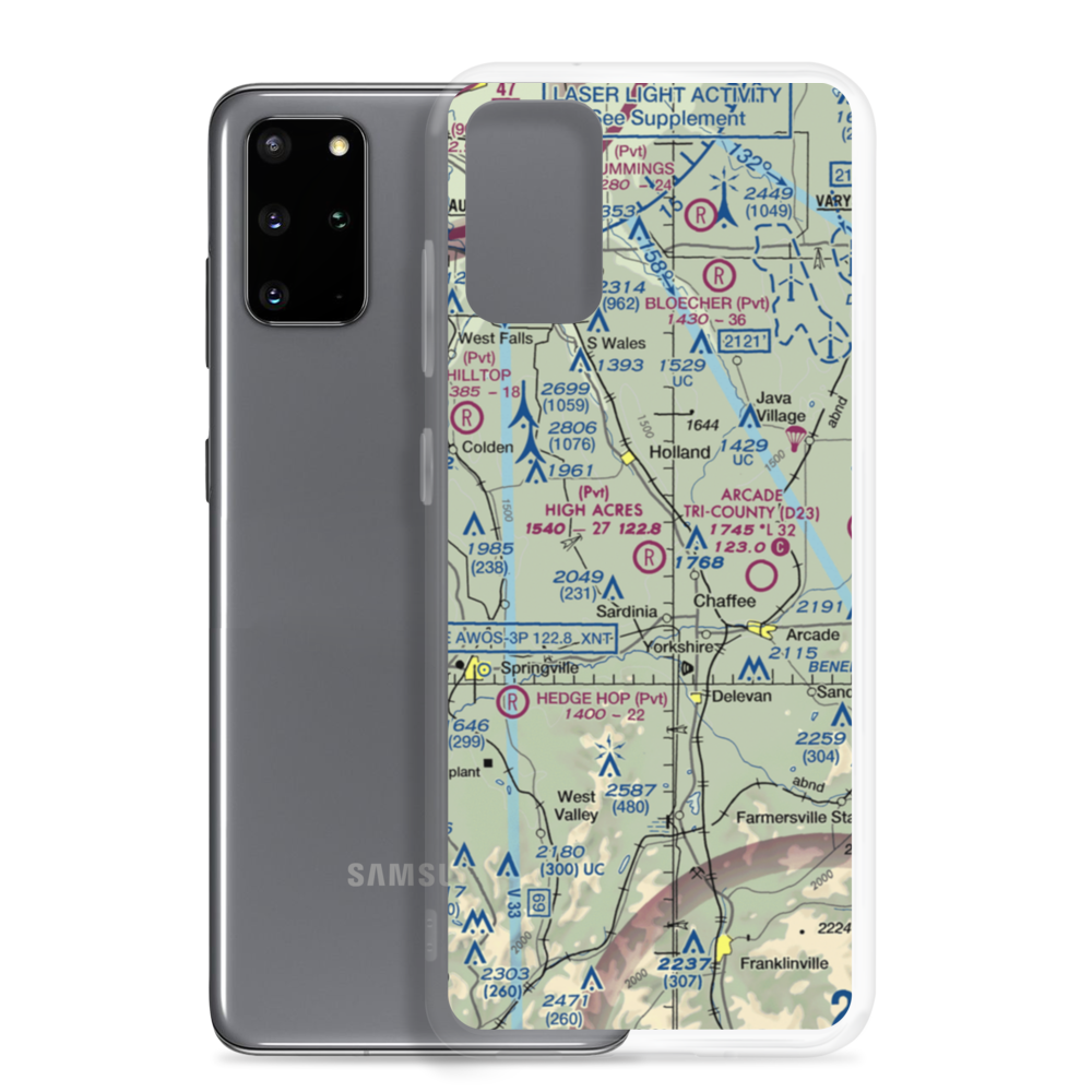 High Acres Airport (85NY) VFR Sectional Samsung Case Samsung Galaxy S20 Plus model shown