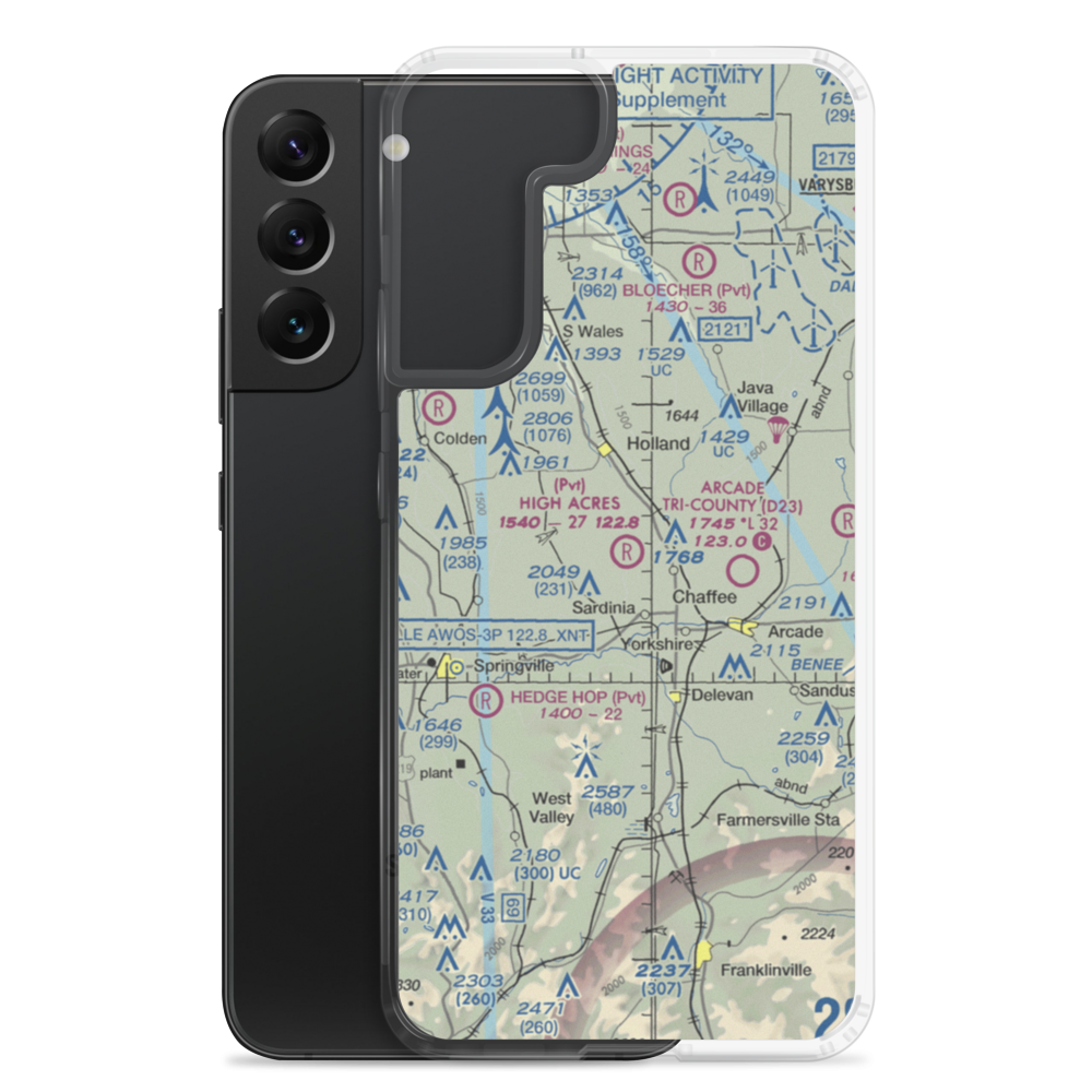 High Acres Airport (85NY) VFR Sectional Samsung Case Samsung Galaxy S22 Plus model shown
