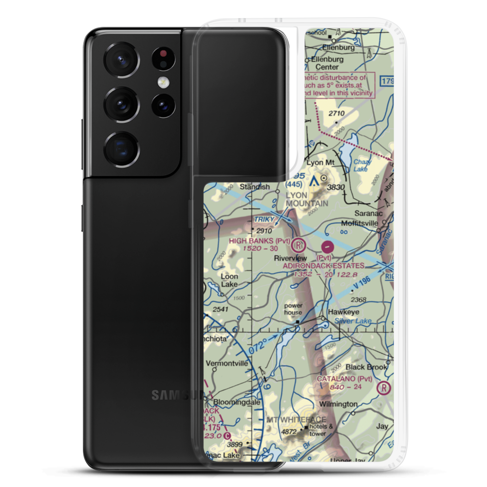 High Banks Farm Landing Area Airport (1NY4) VFR Sectional Samsung Case Samsung Galaxy S21 Ultra model shown