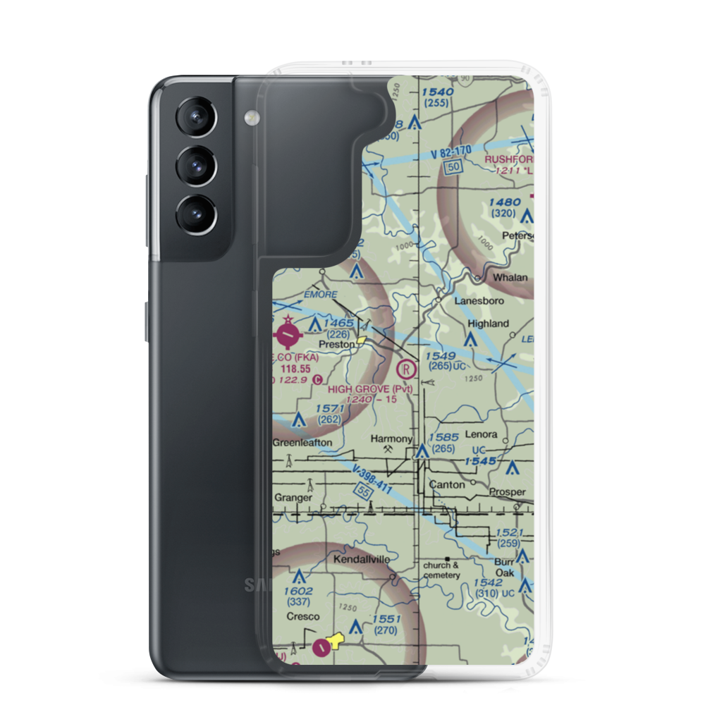 High Grove Airport (23MN) VFR Sectional Samsung Case Samsung Galaxy S21 model shown