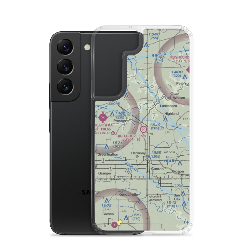 High Grove Airport (23MN) VFR Sectional Samsung Case Samsung Galaxy S22 model shown