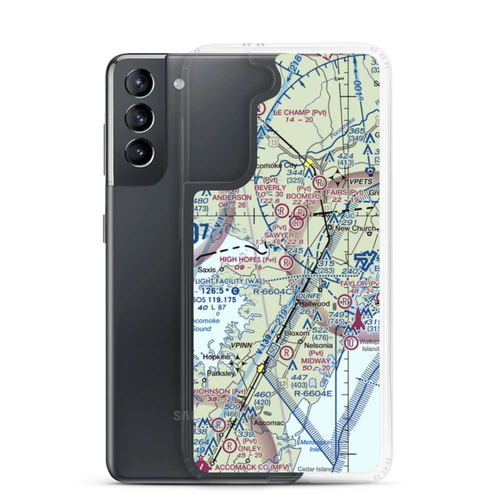 High Hopes Airport (VA41) VFR Sectional Samsung Case Samsung Galaxy S21 model shown