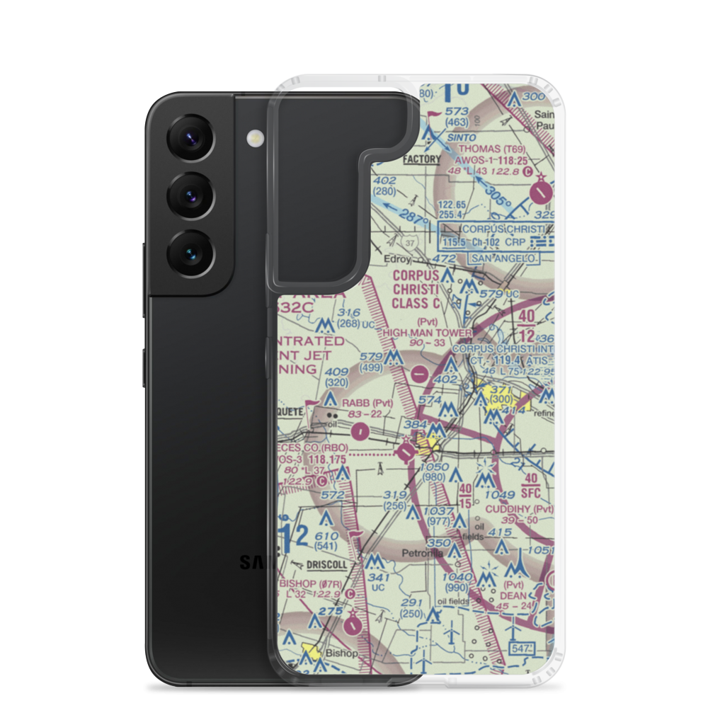 High Man Tower Airstrip (TE62) VFR Sectional Samsung Case Samsung Galaxy S22 model shown