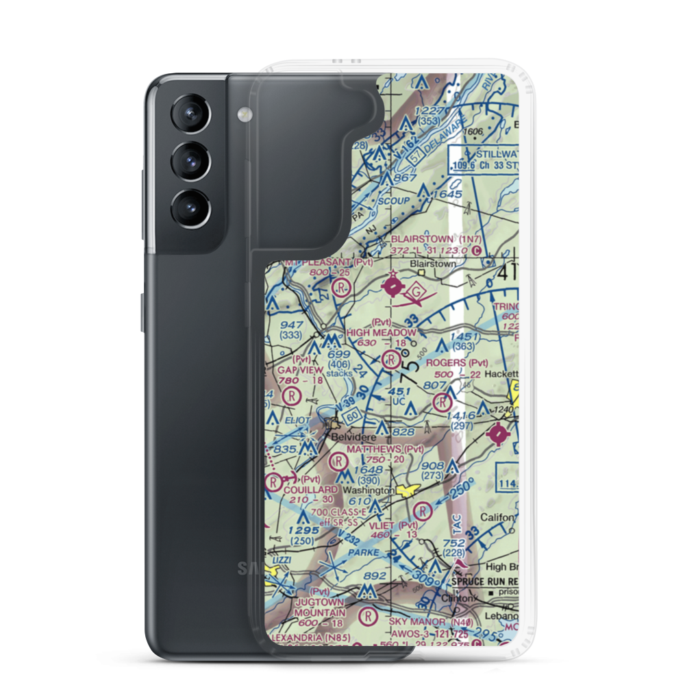 High Meadow Farms Airport (9NJ8) VFR Sectional Samsung Case Samsung Galaxy S21 model shown