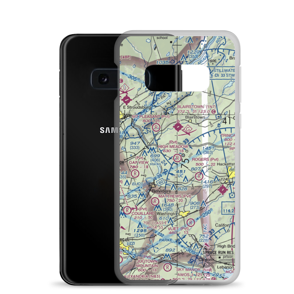 High Meadow Farms Airport (9NJ8) VFR Sectional Samsung Case Samsung Galaxy S10e model shown
