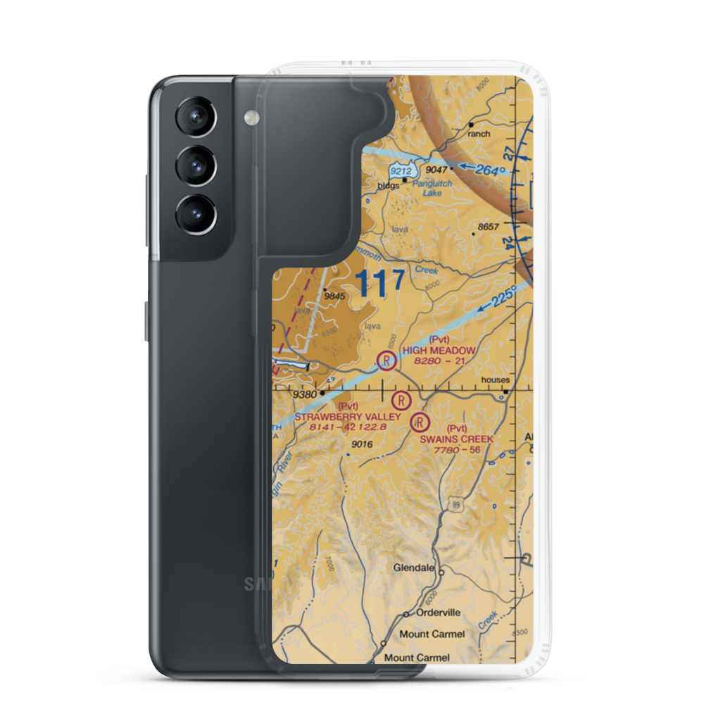 High Meadow Ranch Airport (2UT2) VFR Sectional Samsung Case Samsung Galaxy S21 model shown