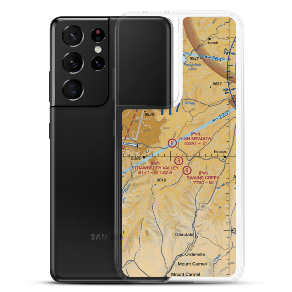 High Meadow Ranch Airport (2UT2) VFR Sectional Samsung Case Samsung Galaxy S21 Ultra model shown