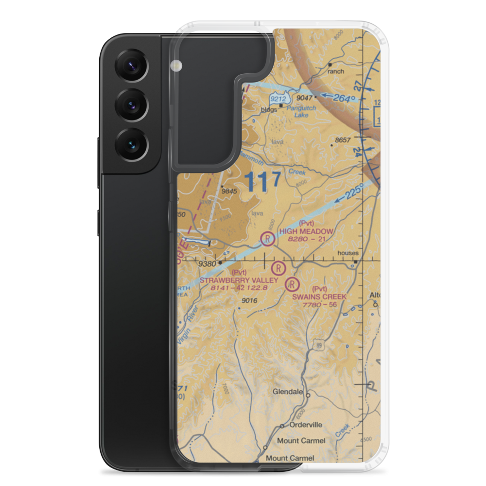 High Meadow Ranch Airport (2UT2) VFR Sectional Samsung Case Samsung Galaxy S22 Plus model shown