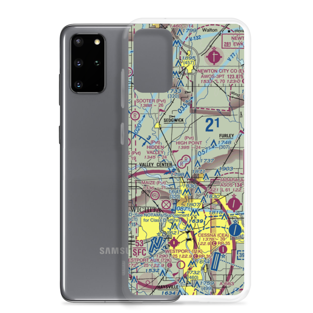 High Point Airport (3KS5) VFR Sectional Samsung Case Samsung Galaxy S20 Plus model shown