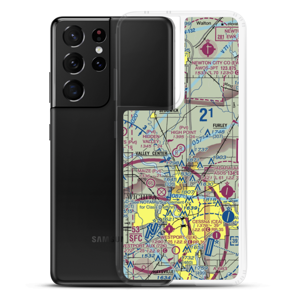 High Point Airport (3KS5) VFR Sectional Samsung Case Samsung Galaxy S21 Ultra model shown