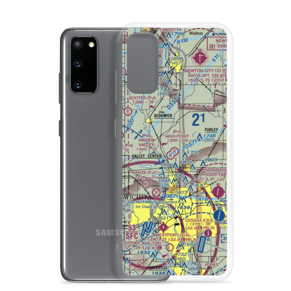 High Point Airport (3KS5) VFR Sectional Samsung Case Samsung Galaxy S20 model shown