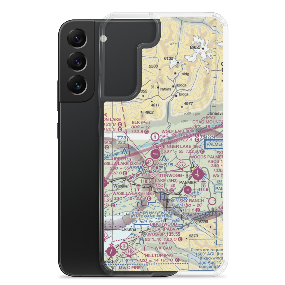 High Ridge Association Airport (97AK) VFR Sectional Samsung Case Samsung Galaxy S22 Plus model shown