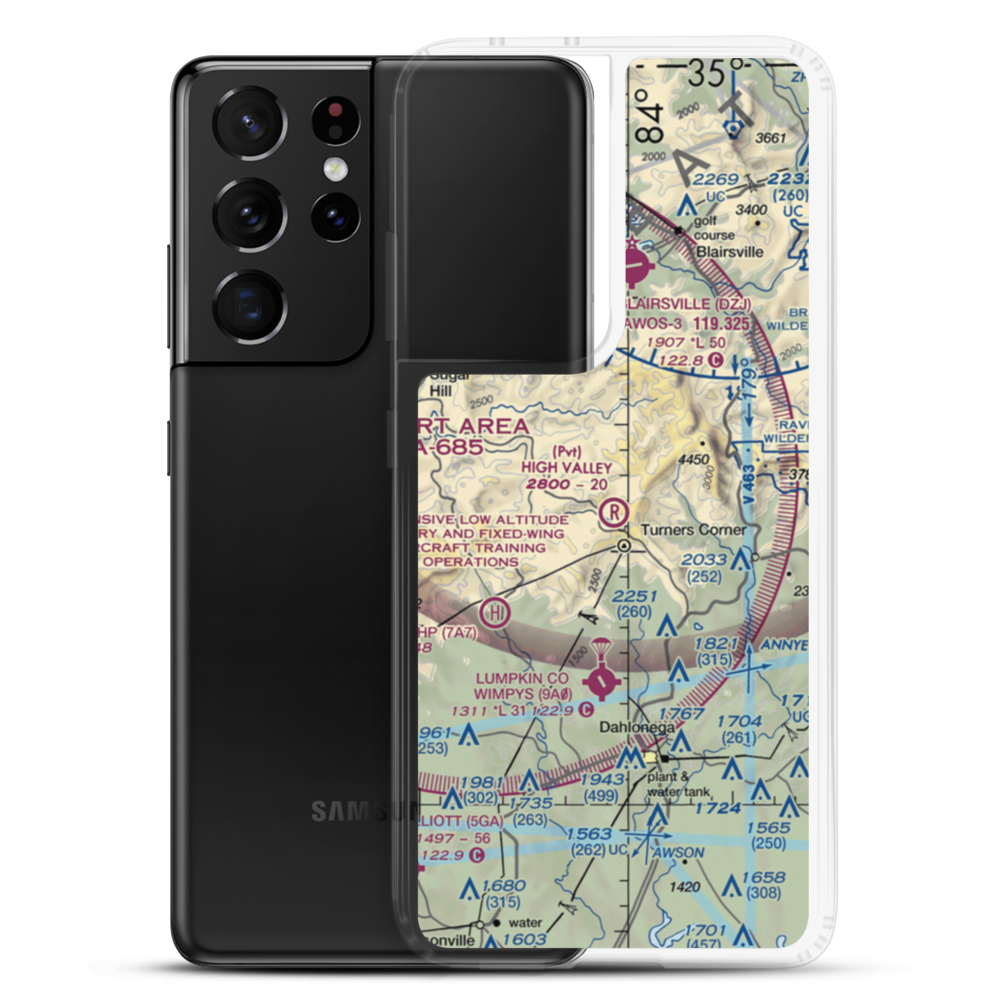 High Valley Airpark (GA87) VFR Sectional Samsung Case Samsung Galaxy S21 Ultra model shown