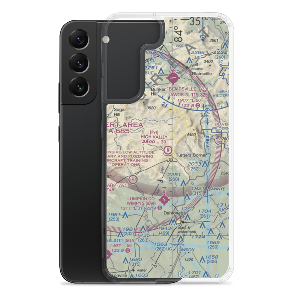 High Valley Airpark (GA87) VFR Sectional Samsung Case Samsung Galaxy S22 Plus model shown