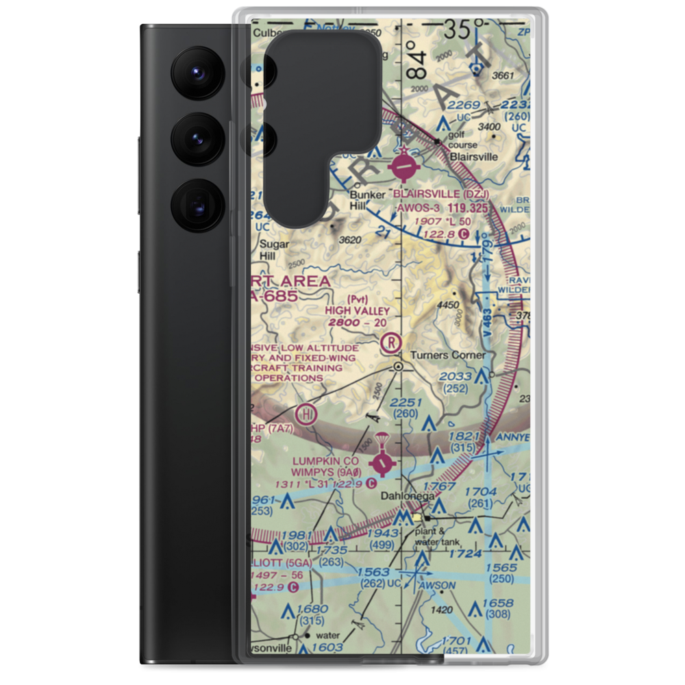 High Valley Airpark (GA87) VFR Sectional Samsung Case Samsung Galaxy S22 Ultra model shown