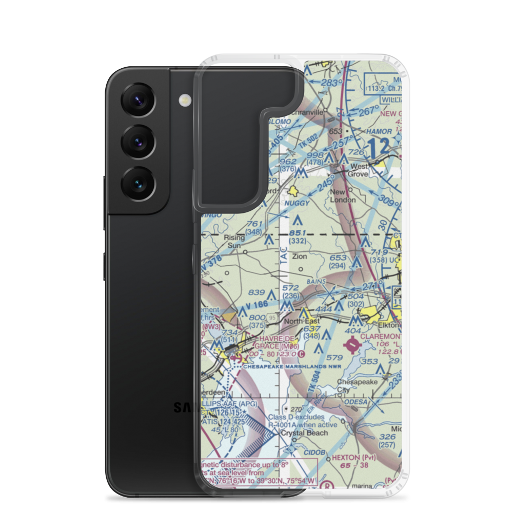 High Valley Airport (16MD) VFR Sectional Samsung Case Samsung Galaxy S22 model shown