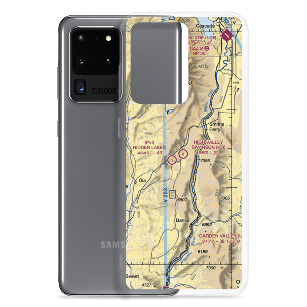 High Valley Swanson Airport (ID35) VFR Sectional Samsung Case Samsung Galaxy S20 Ultra model shown