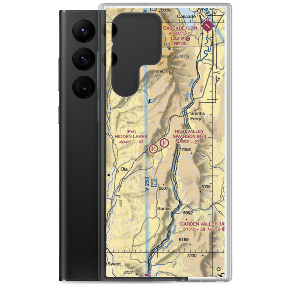 High Valley Swanson Airport (ID35) VFR Sectional Samsung Case Samsung Galaxy S22 Ultra model shown