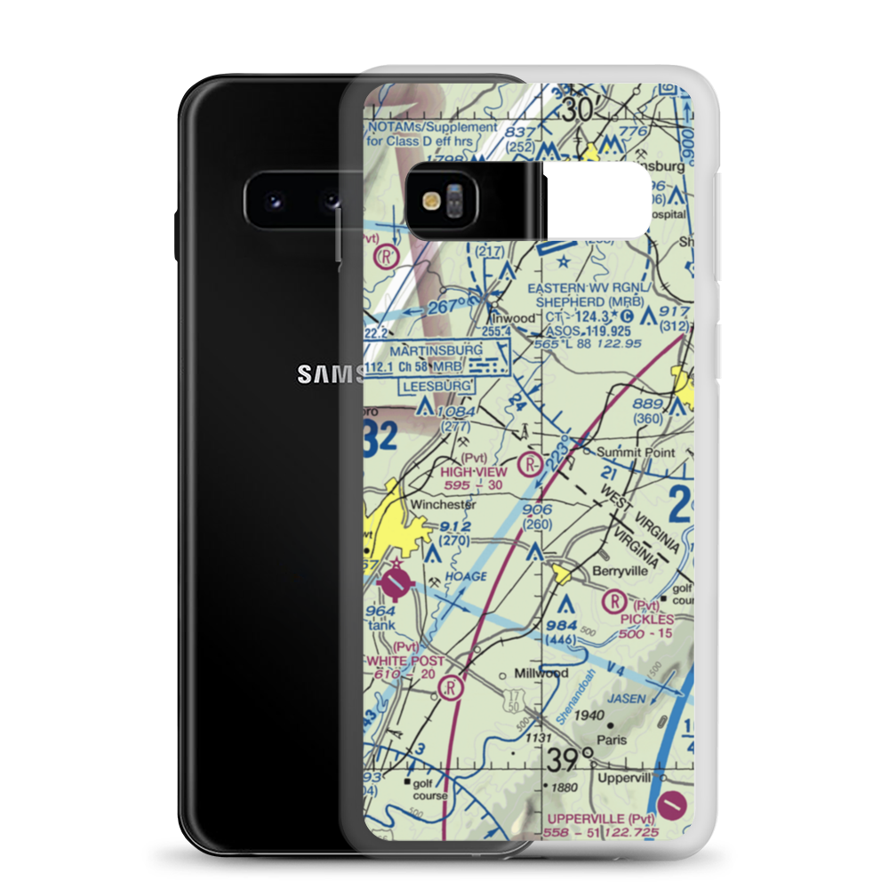 High View Farm Airport (61VA) VFR Sectional Samsung Case Samsung Galaxy S10 model shown