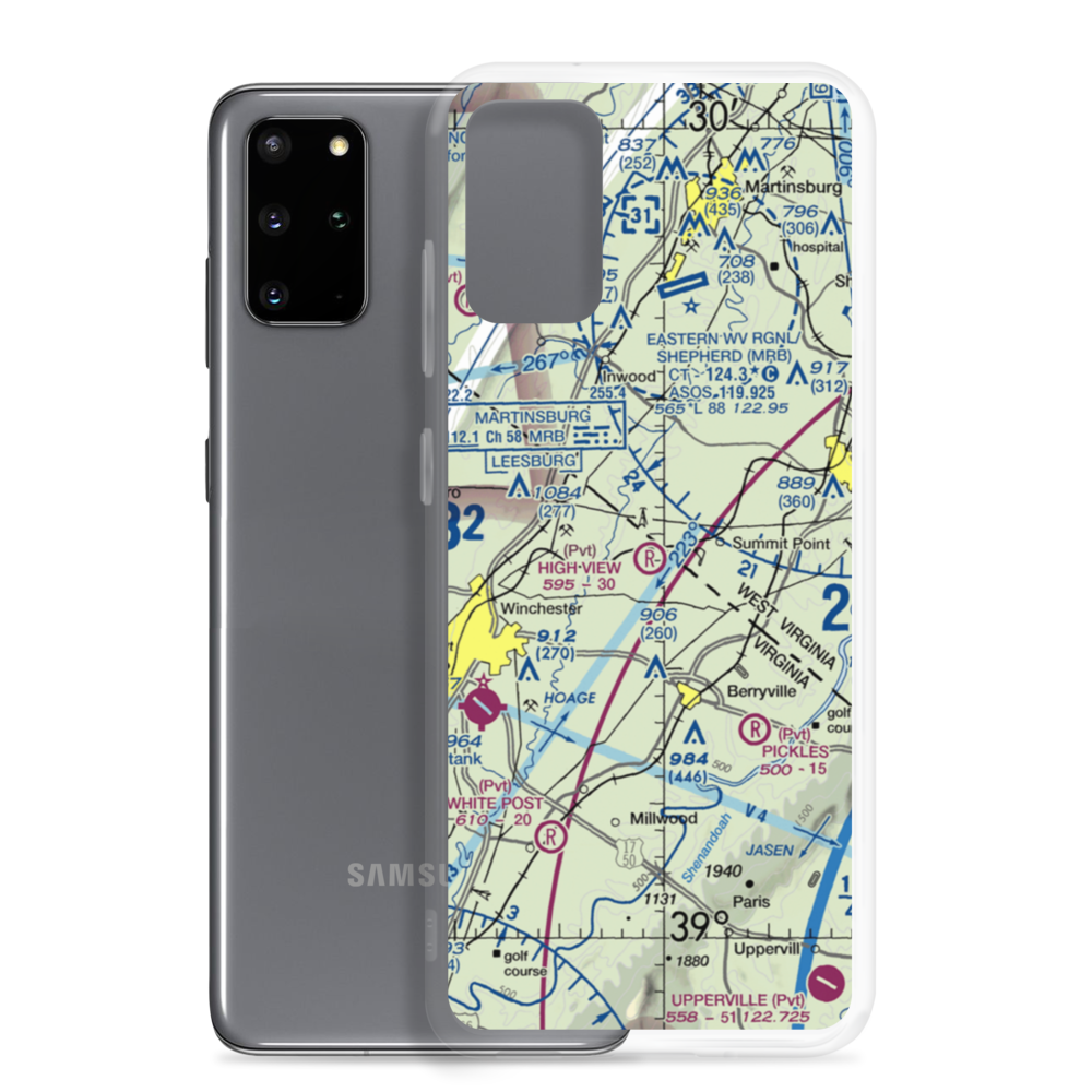 High View Farm Airport (61VA) VFR Sectional Samsung Case Samsung Galaxy S20 Plus model shown