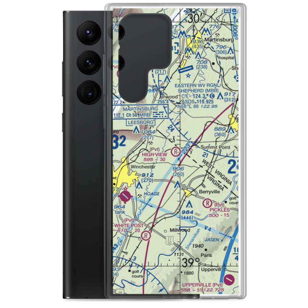 High View Farm Airport (61VA) VFR Sectional Samsung Case Samsung Galaxy S22 Ultra model shown