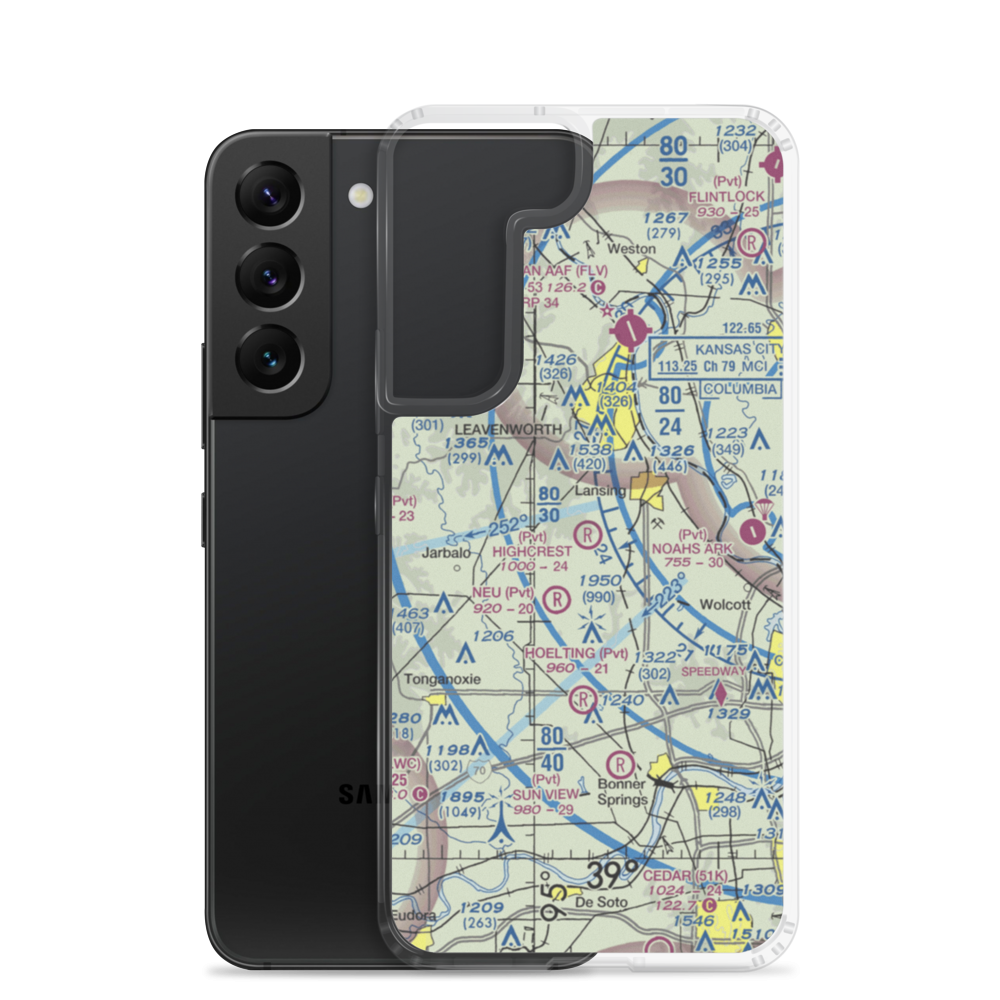 Highcrest Air Park (SN83) VFR Sectional Samsung Case Samsung Galaxy S22 model shown