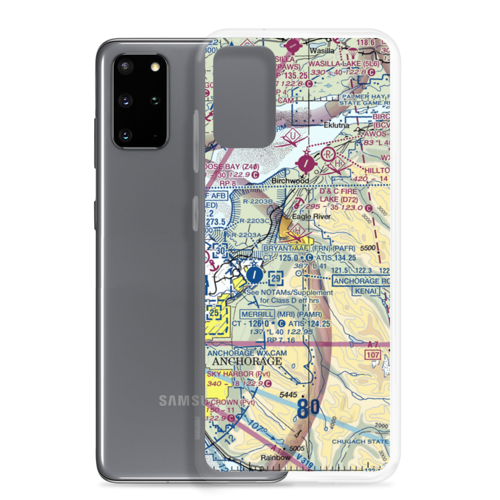 Highland Airport (47AK) VFR Sectional Samsung Case Samsung Galaxy S20 Plus model shown