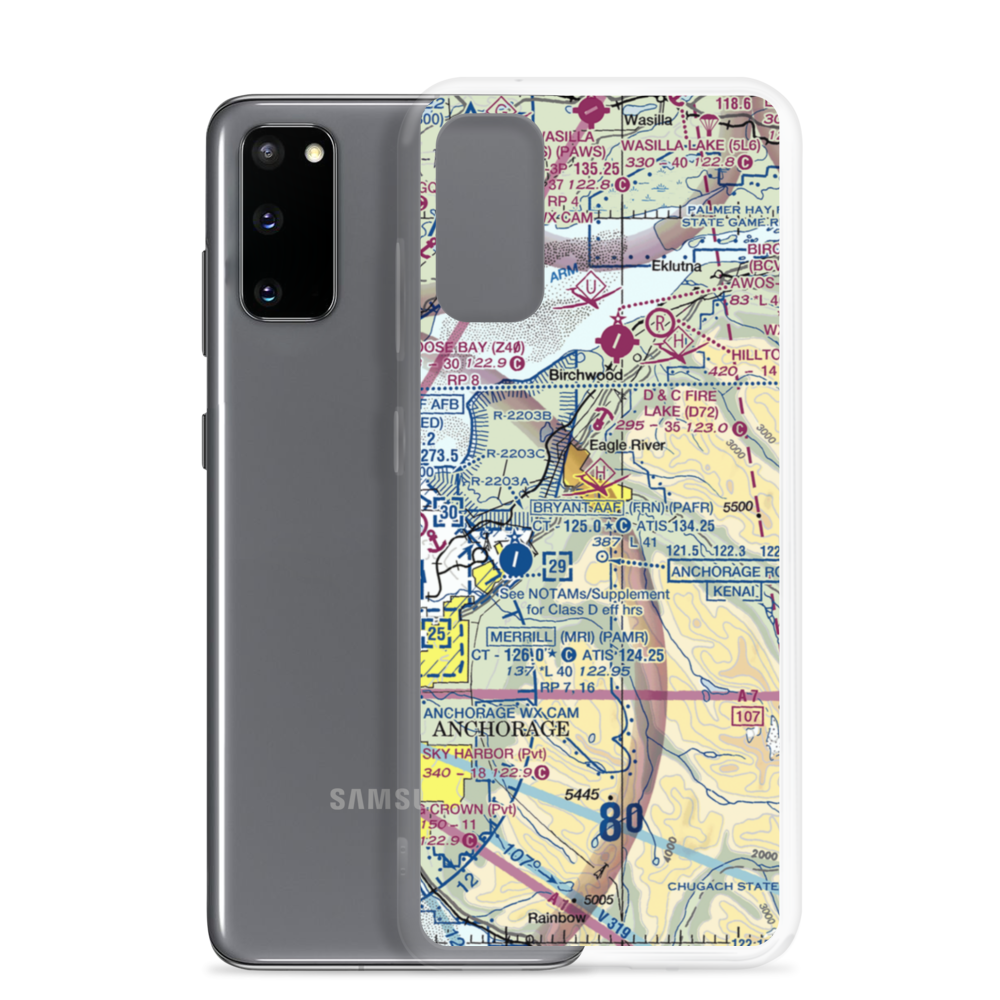 Highland Airport (47AK) VFR Sectional Samsung Case Samsung Galaxy S20 model shown