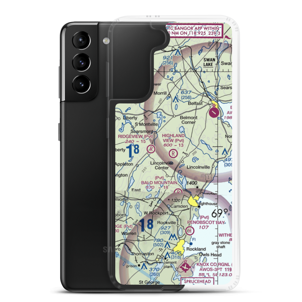 HIghland View Field (55ME) VFR Sectional Samsung Case Samsung Galaxy S21 Plus model shown