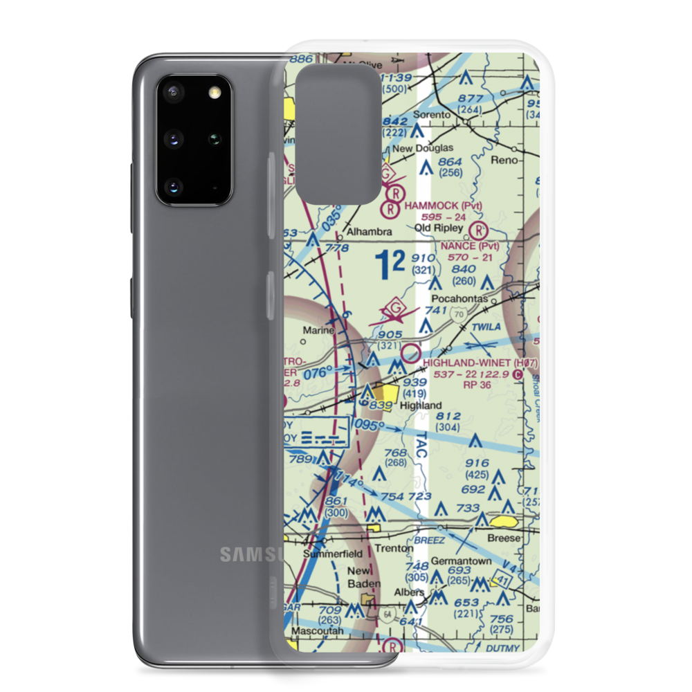 Highland-Winet Airport (H07) VFR Sectional Samsung Case Samsung Galaxy S20 Plus model shown