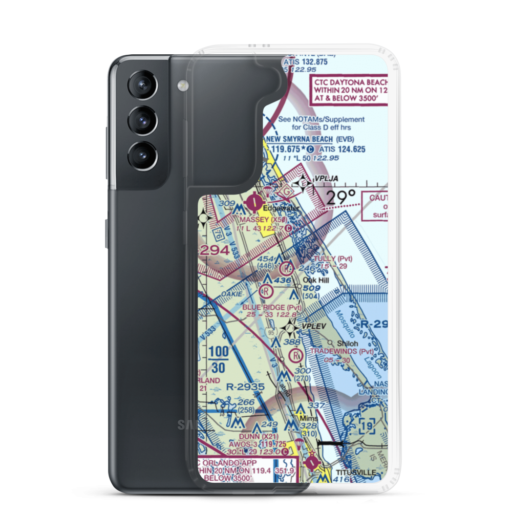 Highlander Airport (2FD6) VFR Sectional Samsung Case Samsung Galaxy S21 model shown