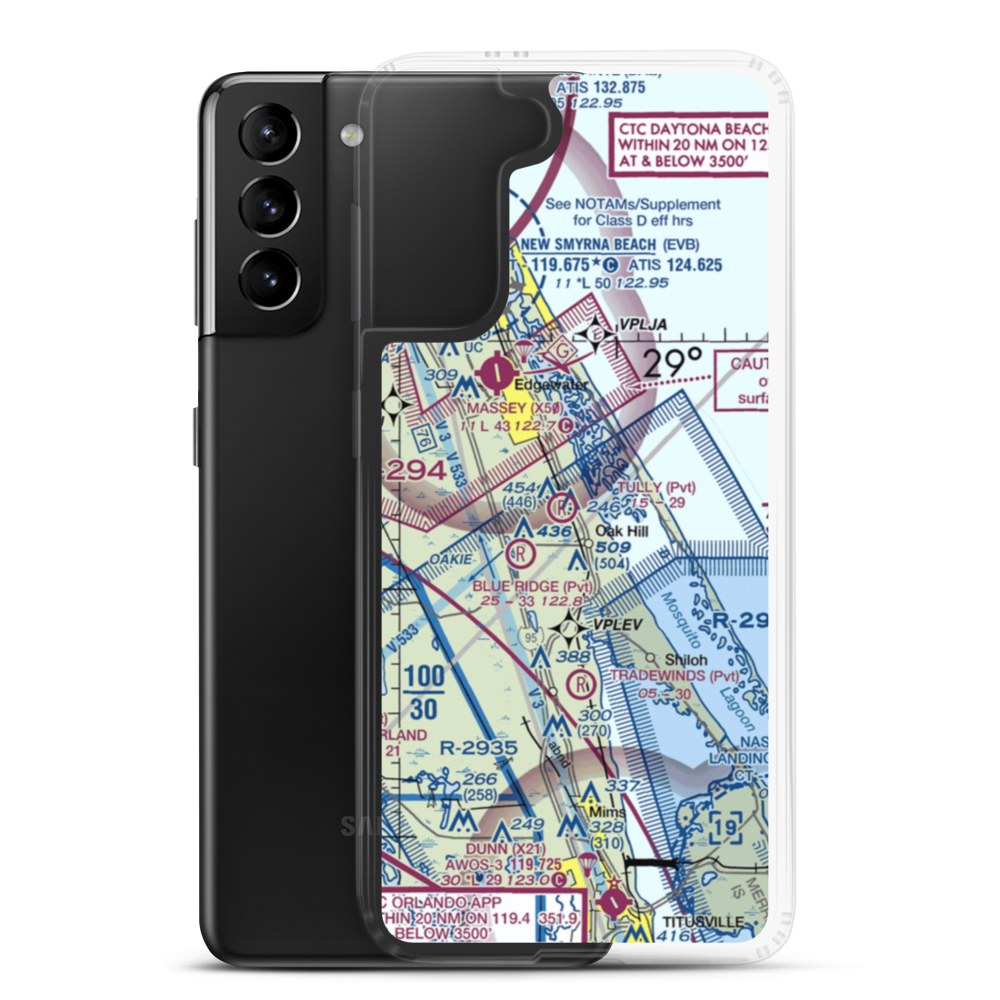 Highlander Airport (2FD6) VFR Sectional Samsung Case Samsung Galaxy S21 Plus model shown