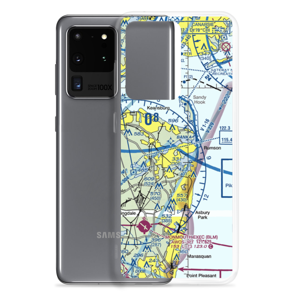 Highlands Seaplane Base (44NJ) VFR Sectional Samsung Case Samsung Galaxy S20 Ultra model shown