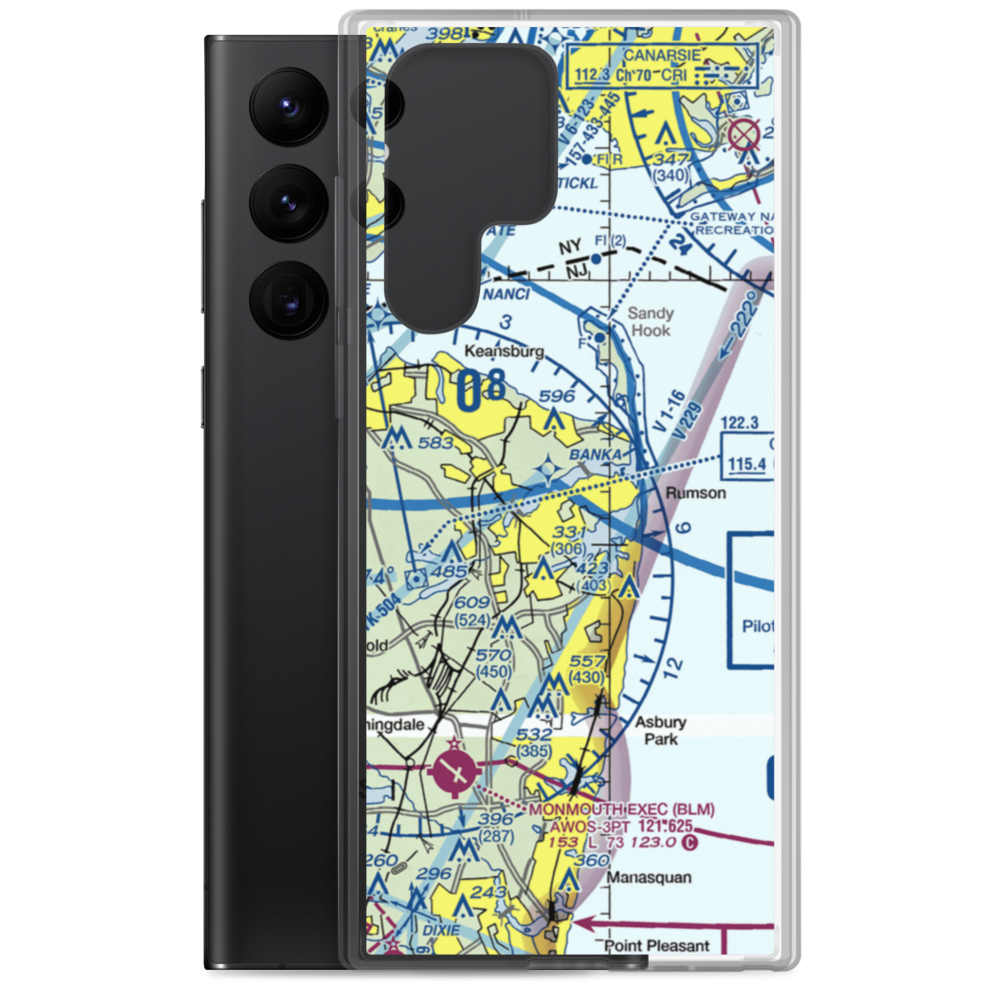 Highlands Seaplane Base (44NJ) VFR Sectional Samsung Case Samsung Galaxy S22 Ultra model shown