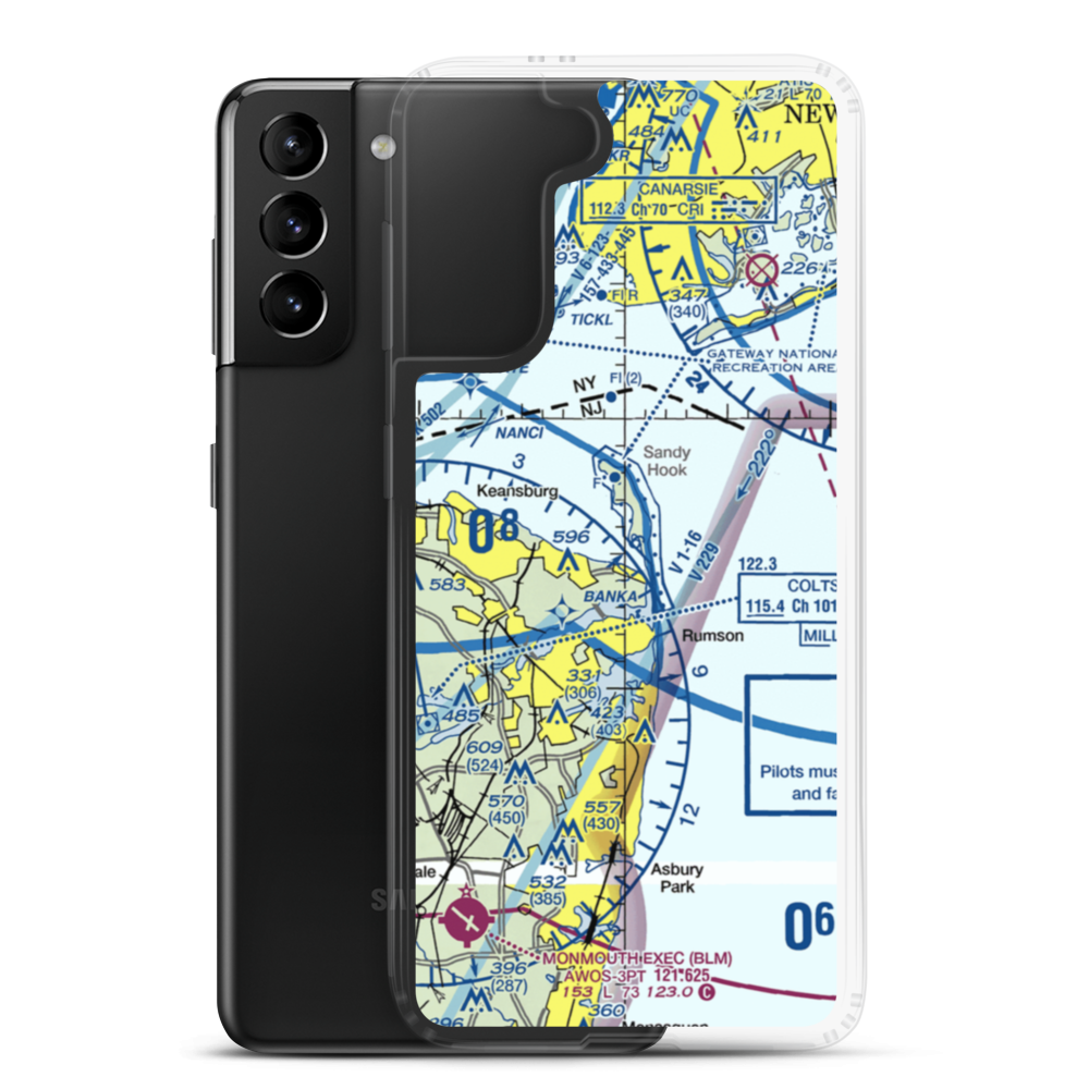 Highlands Seaplane Base (54NJ) VFR Sectional Samsung Case Samsung Galaxy S21 Plus model shown