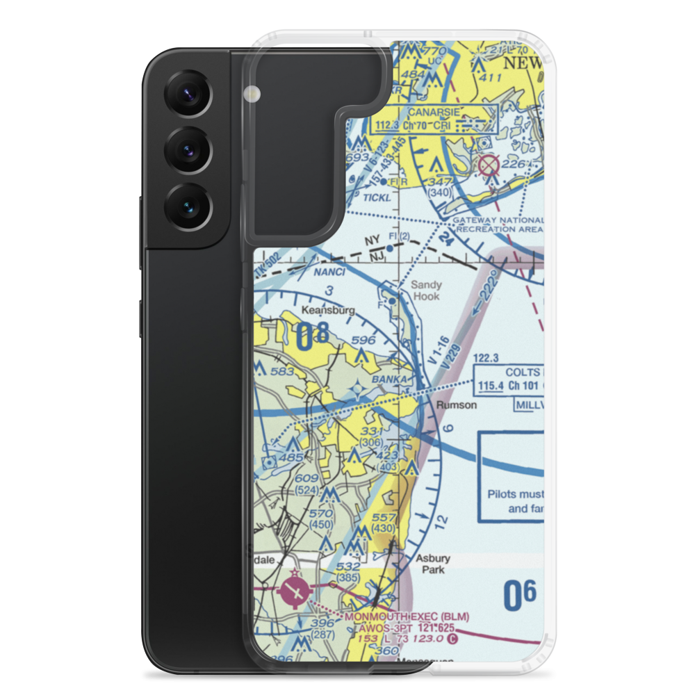 Highlands Seaplane Base (54NJ) VFR Sectional Samsung Case Samsung Galaxy S22 Plus model shown