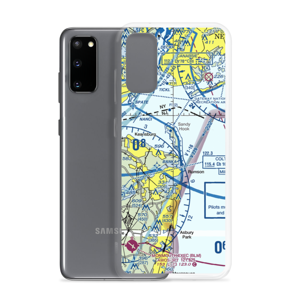 Highlands Seaplane Base (54NJ) VFR Sectional Samsung Case Samsung Galaxy S20 model shown